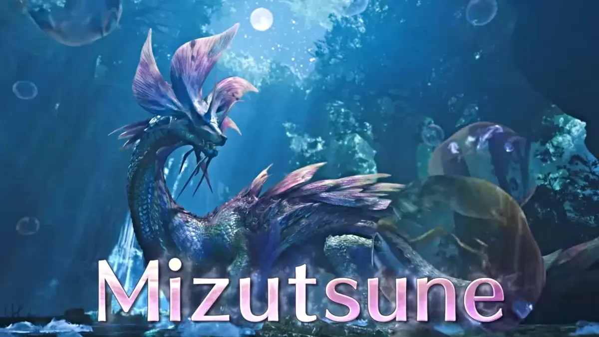 Mizutsune no trailer de lançamento de Monster Hunter Wilds