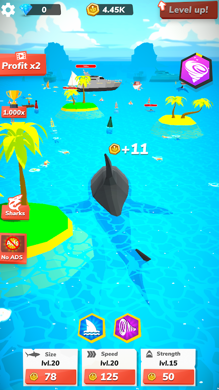 Idle Shark World - Jeu Tycoon Capture d'écran 1