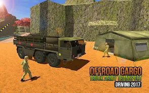 Offroad US Army Truck Driving Schermafbeelding 2