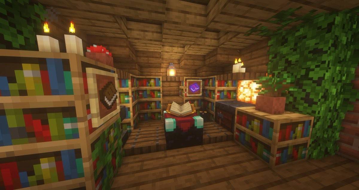 bookshelves in minecraft