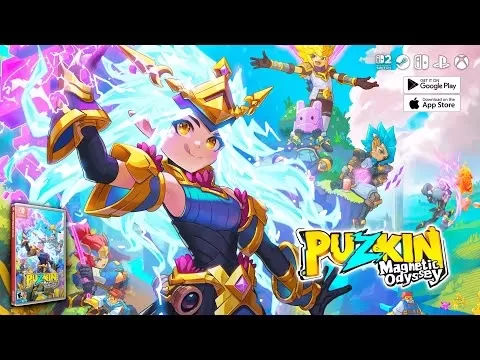 Jogabilidade de quebra-cabeça em Puzkin: Magnetic Odyssey