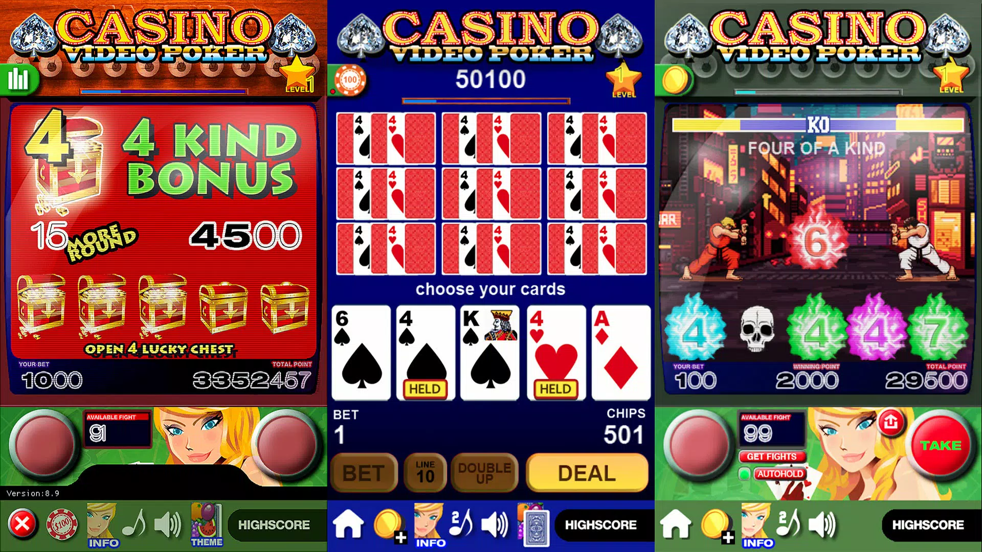 Casino Video Poker ဖန်သားပြင်ဓာတ်ပုံ 1