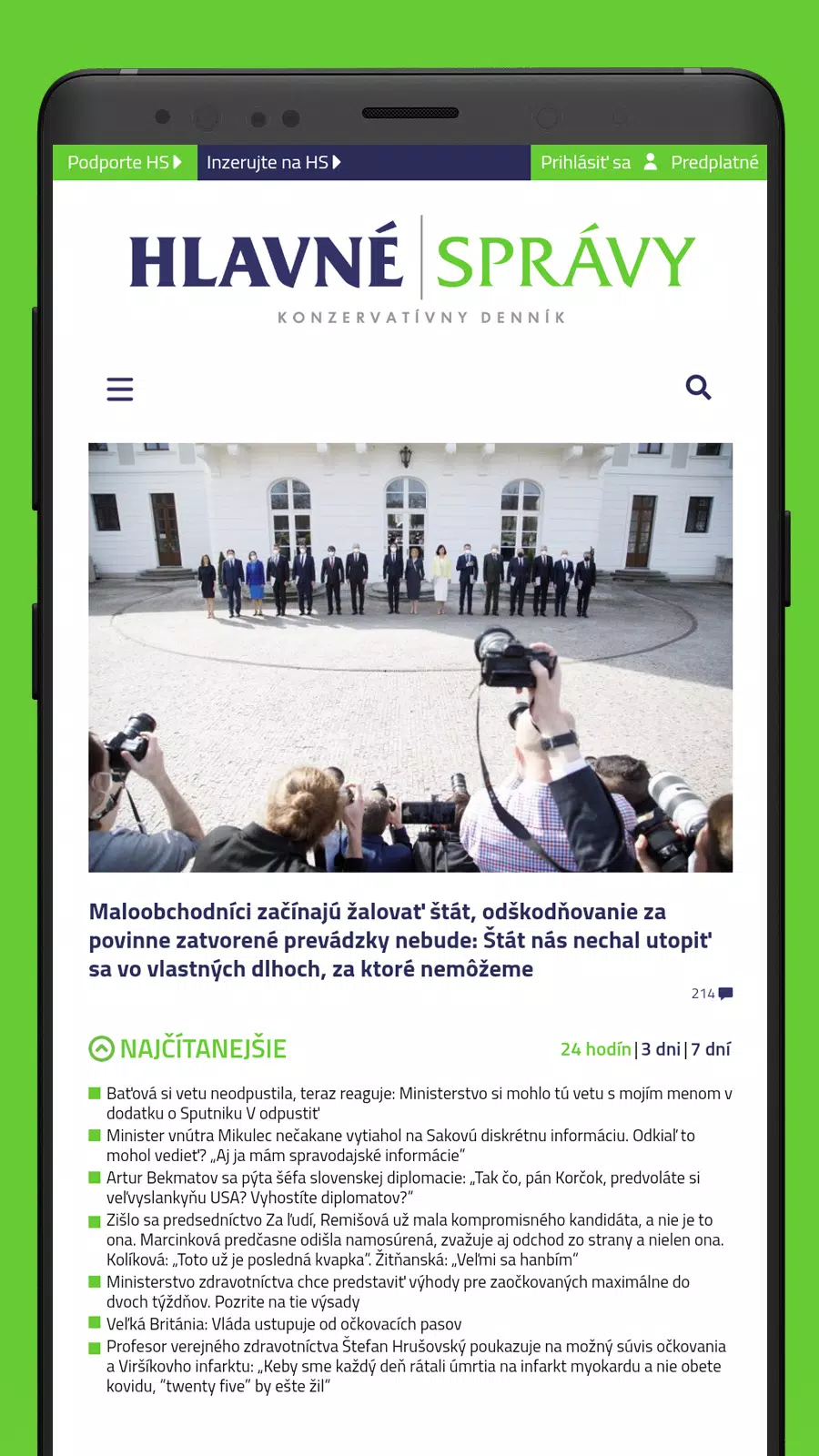 HLAVNÉ SPRÁVY Captura de pantalla 0