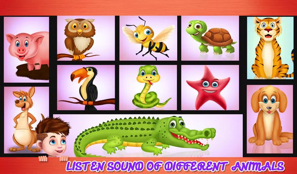Learning Animal Sounds Games Captura de tela 1