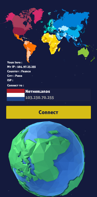 VPN NetherLands - IP for NL ภาพหน้าจอ 1