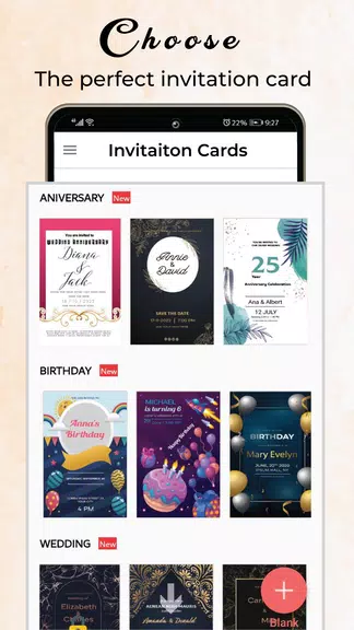 Invitation Card Maker & Ecards Captura de pantalla 1