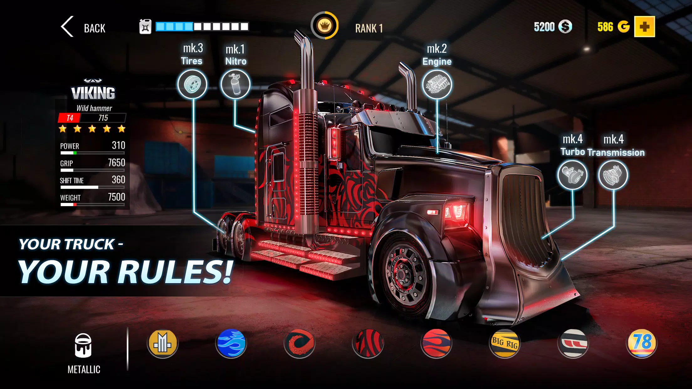 Big Rig Racing: Drag racing ภาพหน้าจอ 0