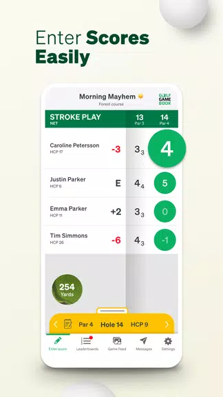 Golf GameBook Scorecard e GPS Captura de tela 2