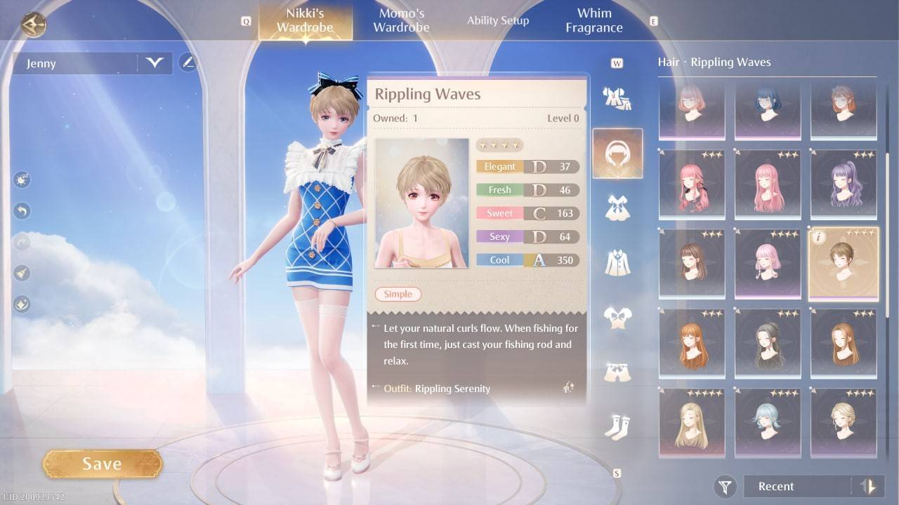 ทรงผมเรียบง่ายใน Infinity Nikki