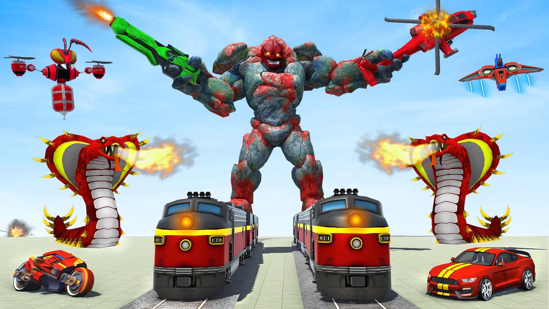 Snake Robot Game - Stone Robot Zrzut ekranu 3