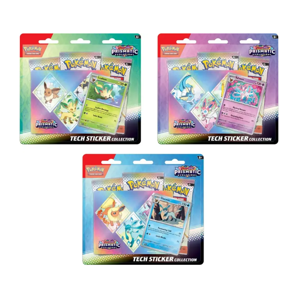 Pokémon - jogo de cartas de negociação: Scarlet & Violet - Prismatic Evolutions Tech Sticker Collection