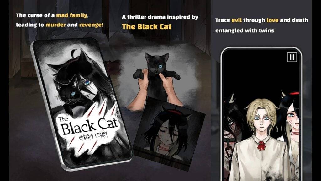 The Black Cat: Usher's Legacy es una nueva novela visual basada en las historias de Edgar Allan Poe