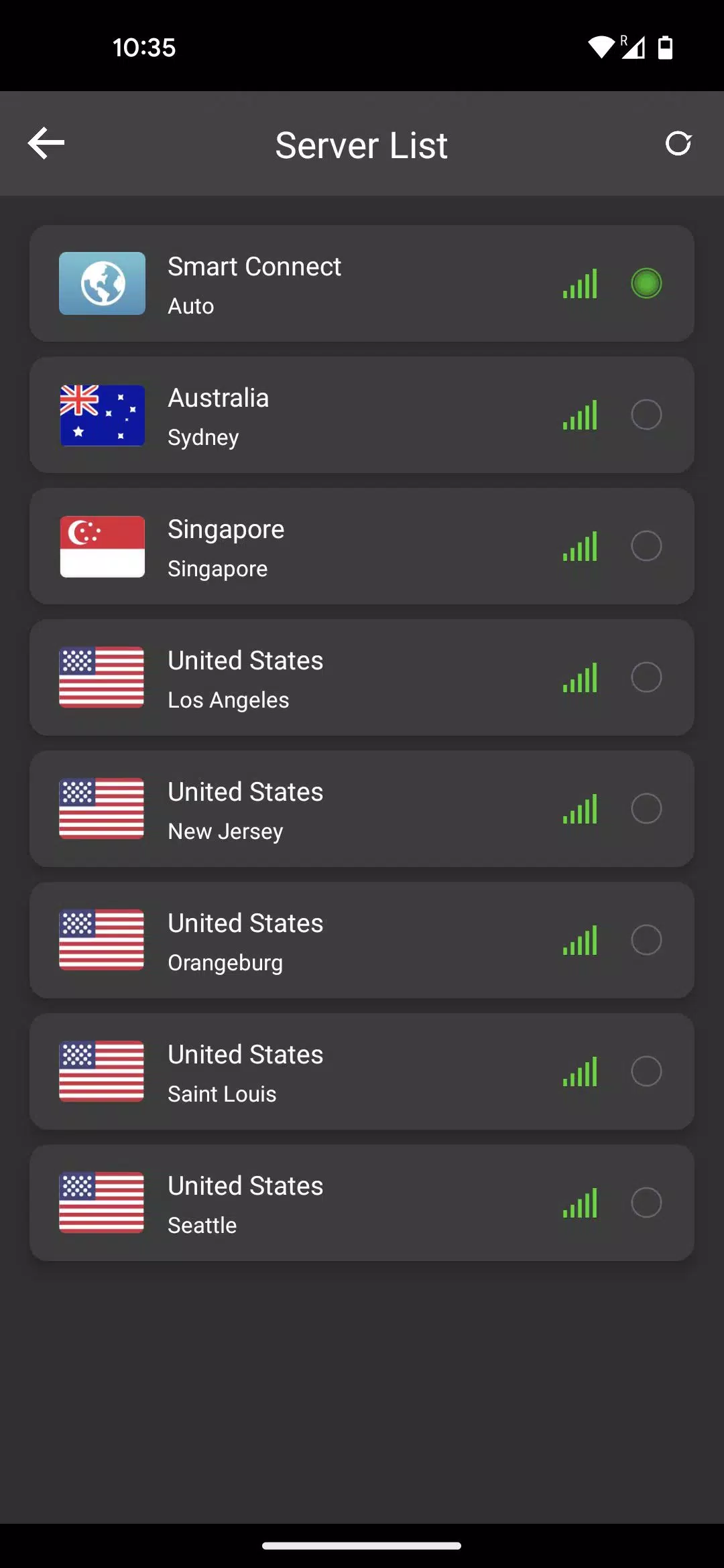OraVPN Capture d'écran 1