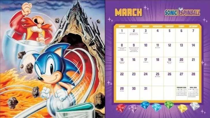 Sonic 35th Anniversary Calendar Features Retrospective Game Art and Collectible Notecards