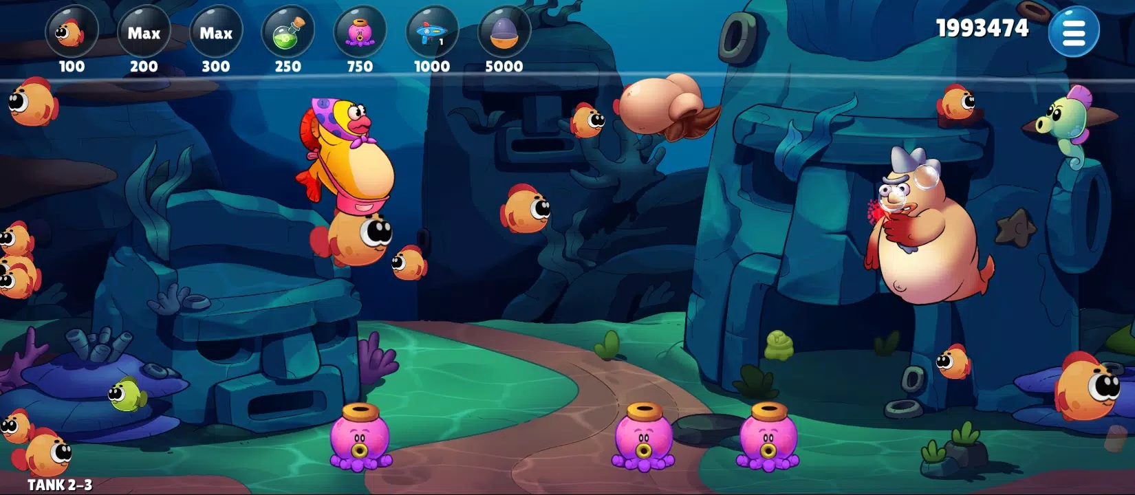 Insaniquarium Deluxe Evolution Screenshot 1