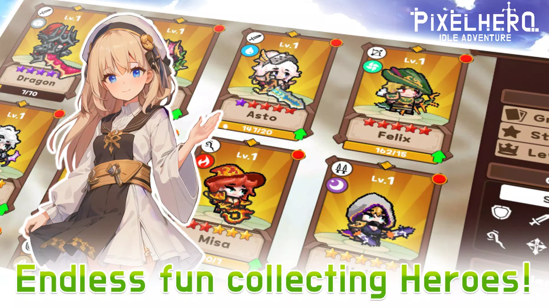 Pixel Heroes Idle ภาพหน้าจอ 1