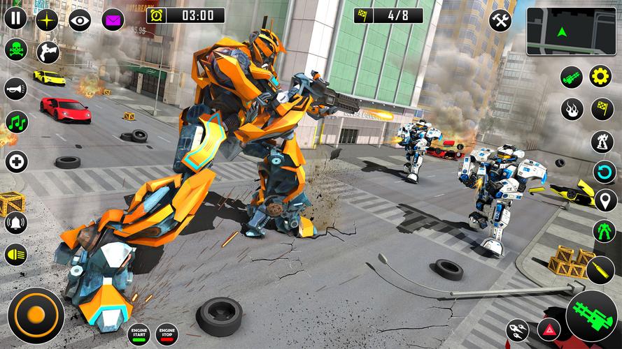 Shark Robot Car Game 3d Tangkapan skrin 3