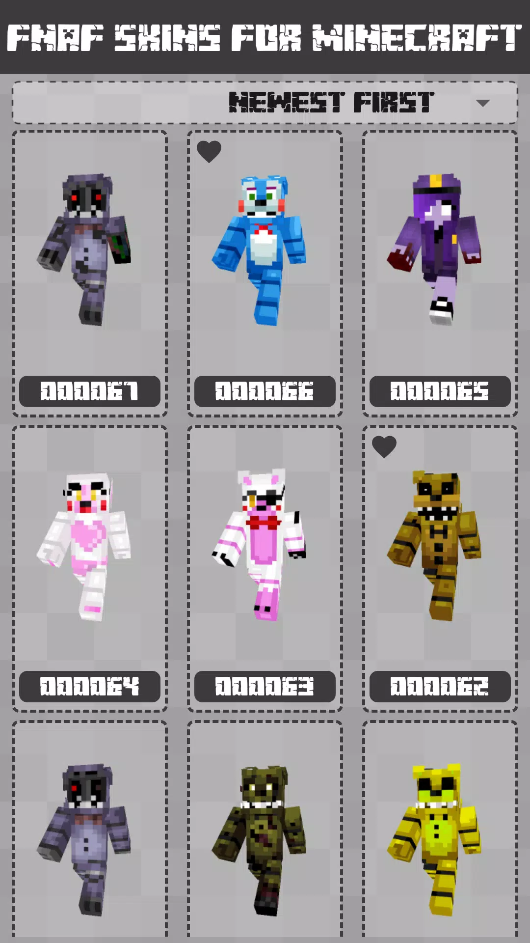 FNAF Skins for Minecraft PE 스크린샷 1