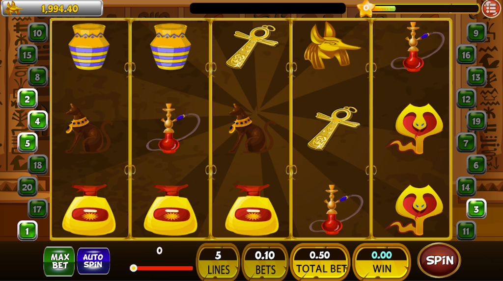 Classic Cleopatra Egypt Slot Machine ♛ स्क्रीनशॉट 0