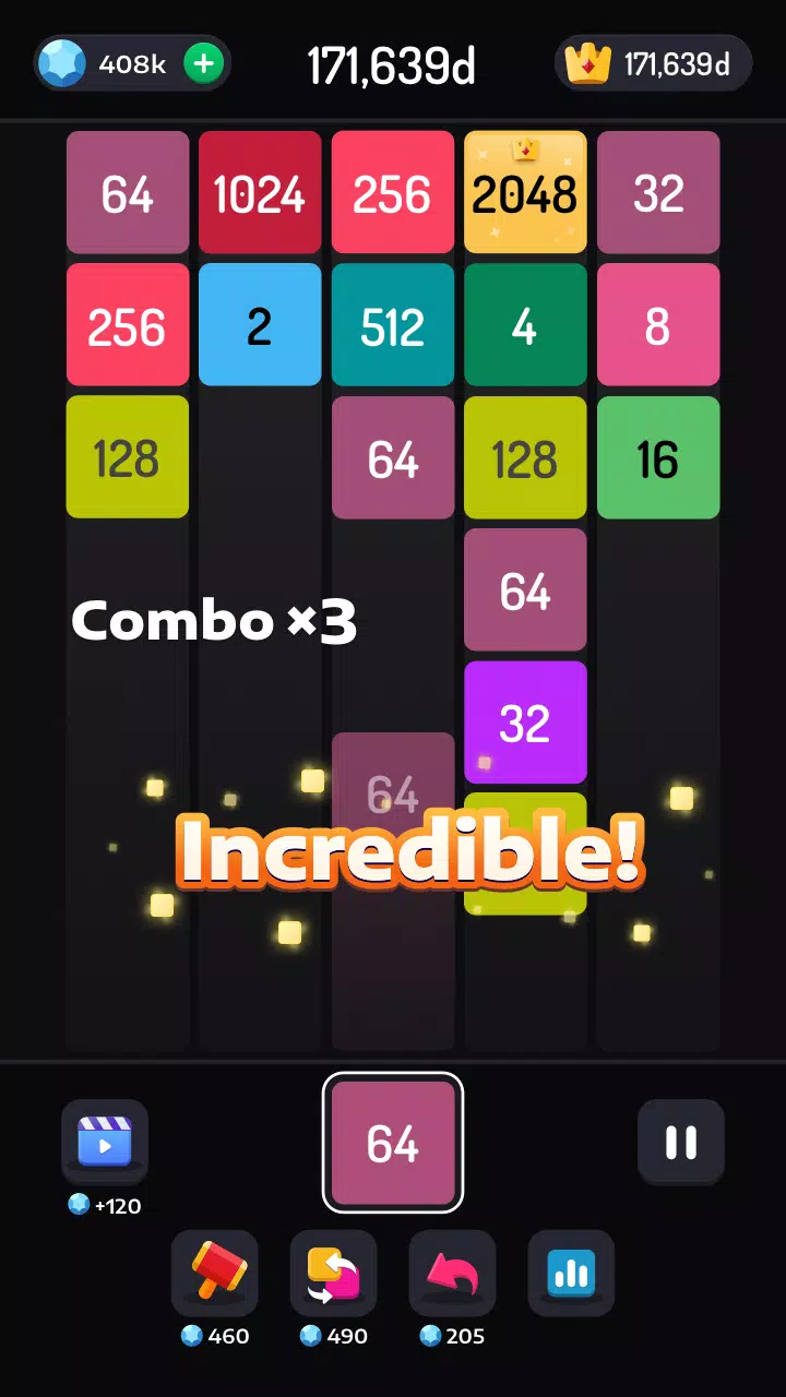 2048 Merge Games - M2 Blocks Screenshot 2