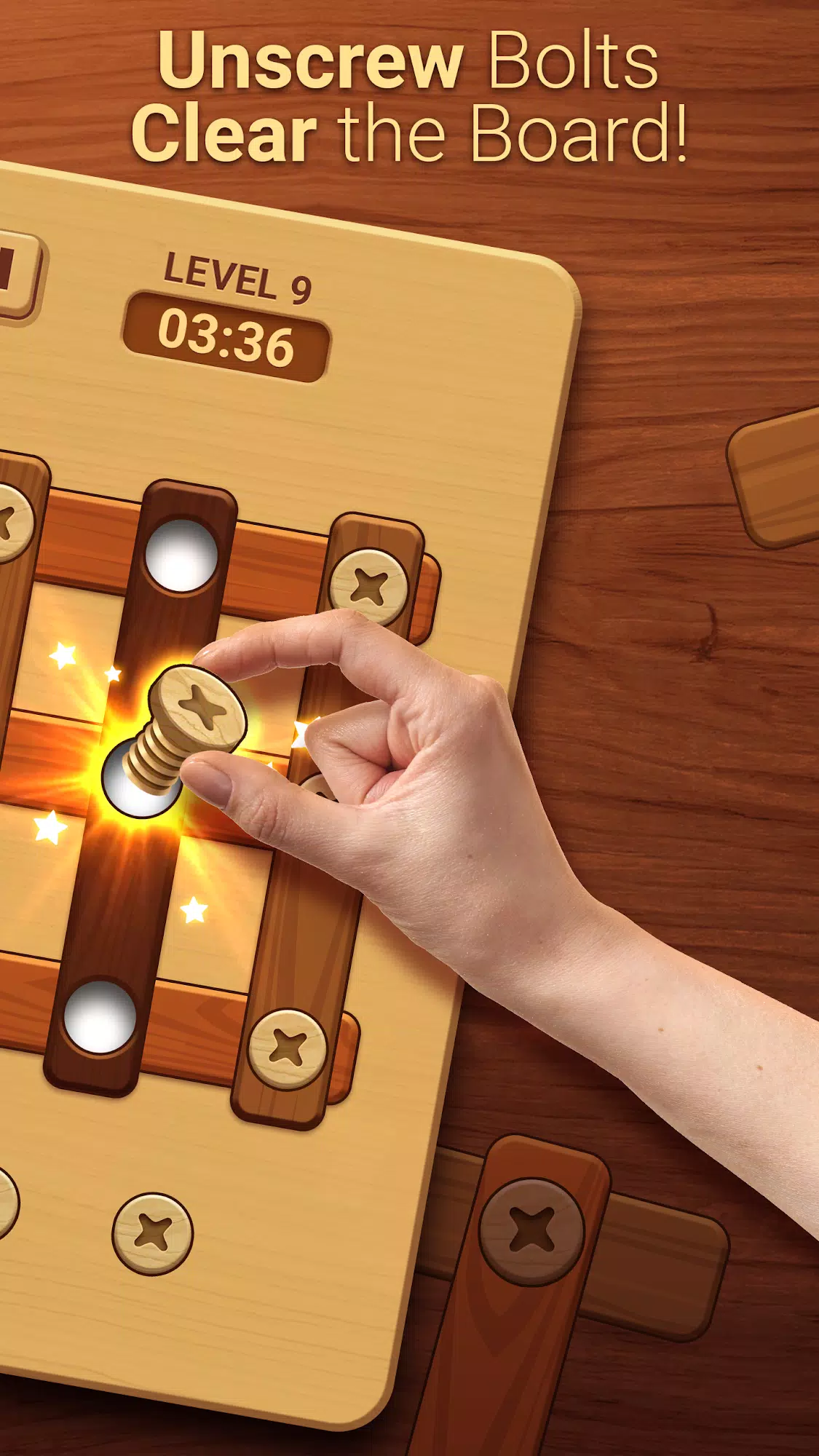 Woodle - Wood Screw Puzzle স্ক্রিনশট 1