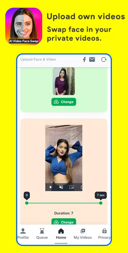Face Swap AI Video Editor ภาพหน้าจอ 1