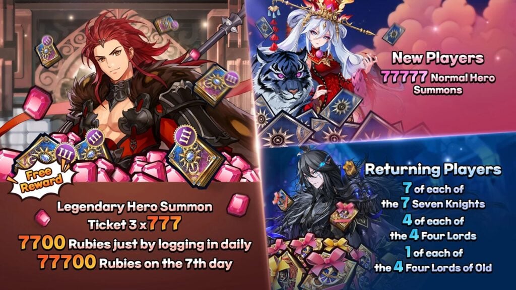 7k Summer Splash: Free Pulls, Rubies in 7 Knights Idle Adventure