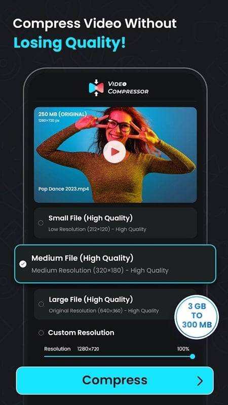 Video Compressor: Resize Video 스크린샷 0