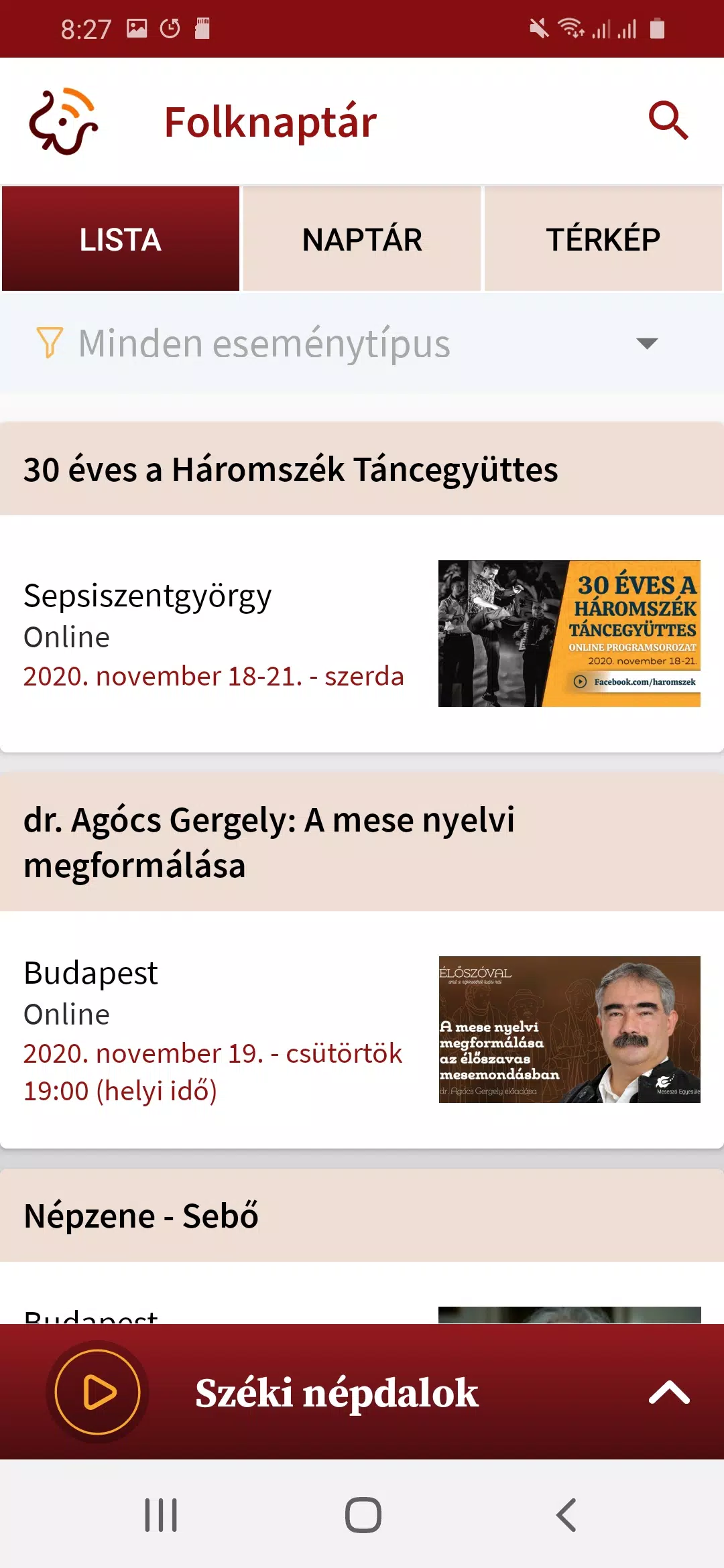 Folkrádió Captura de tela 2