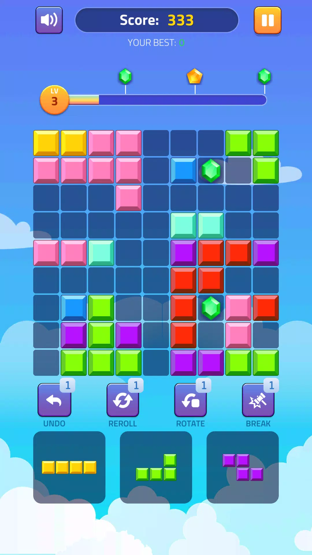 Block Puzzle - Gems Adventure ภาพหน้าจอ 1