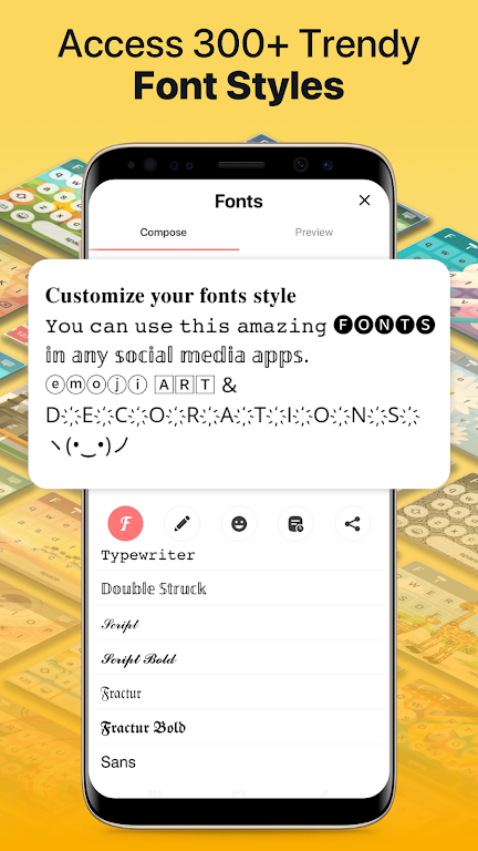 Fonts app keyboard & Changer ဖန်သားပြင်ဓာတ်ပုံ 1