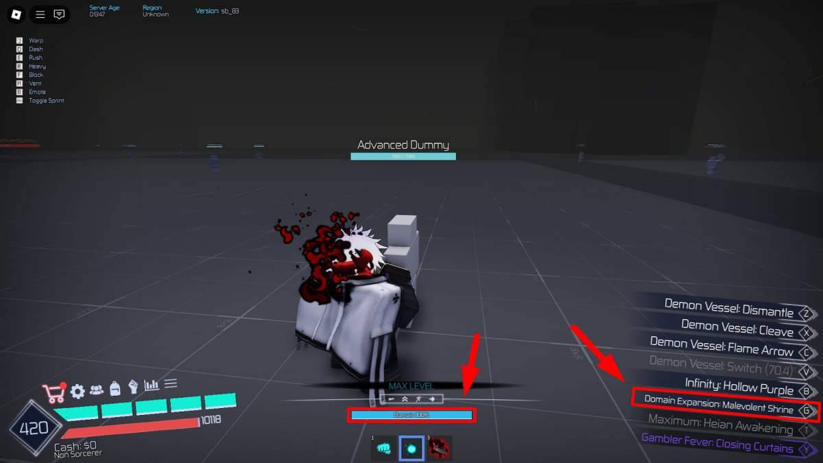Come utilizzare l'espansione del dominio in Jujutsu Infinite