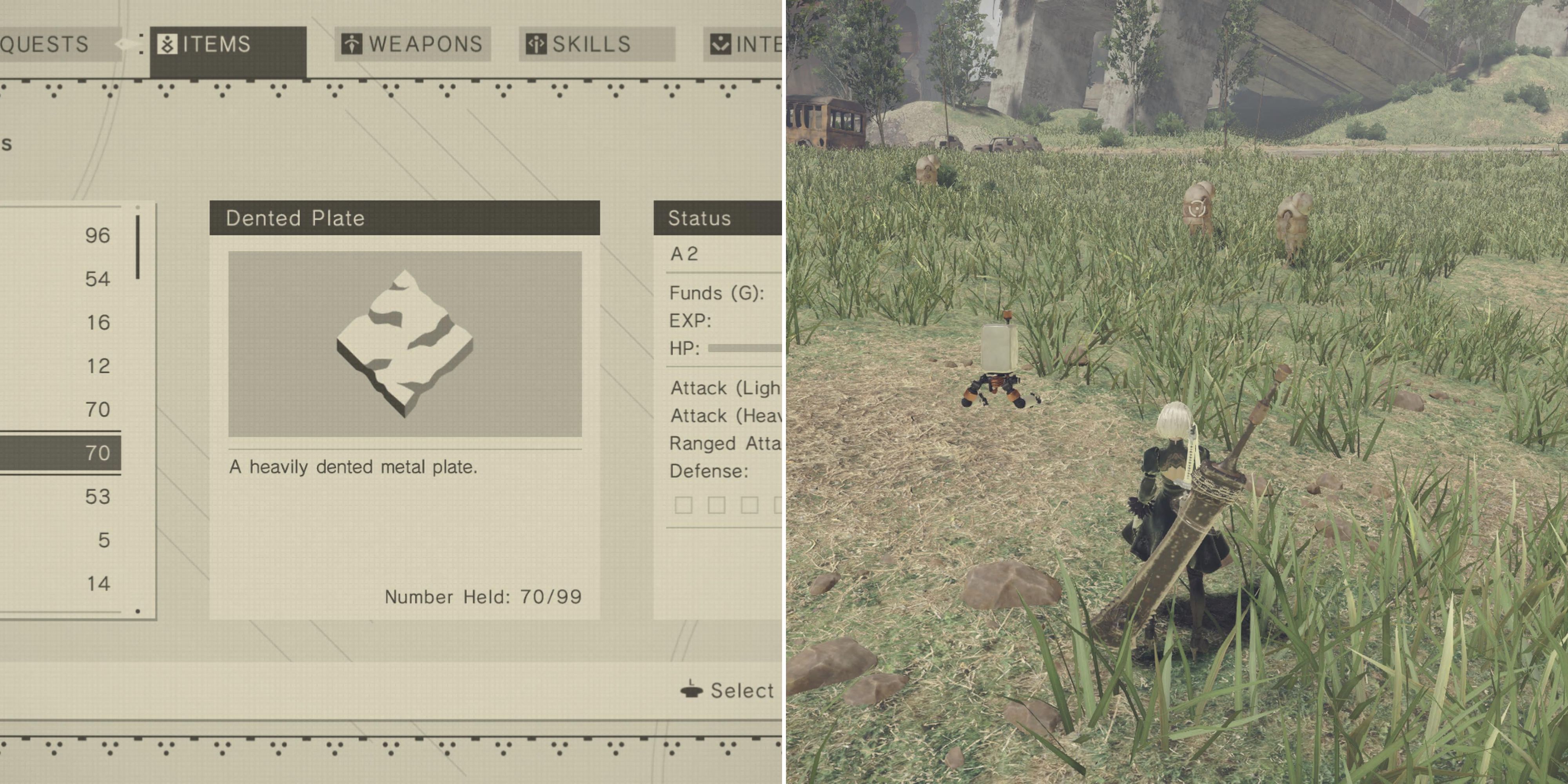 Nier: Automata - Di mana untuk mendapatkan plat yang berlapis