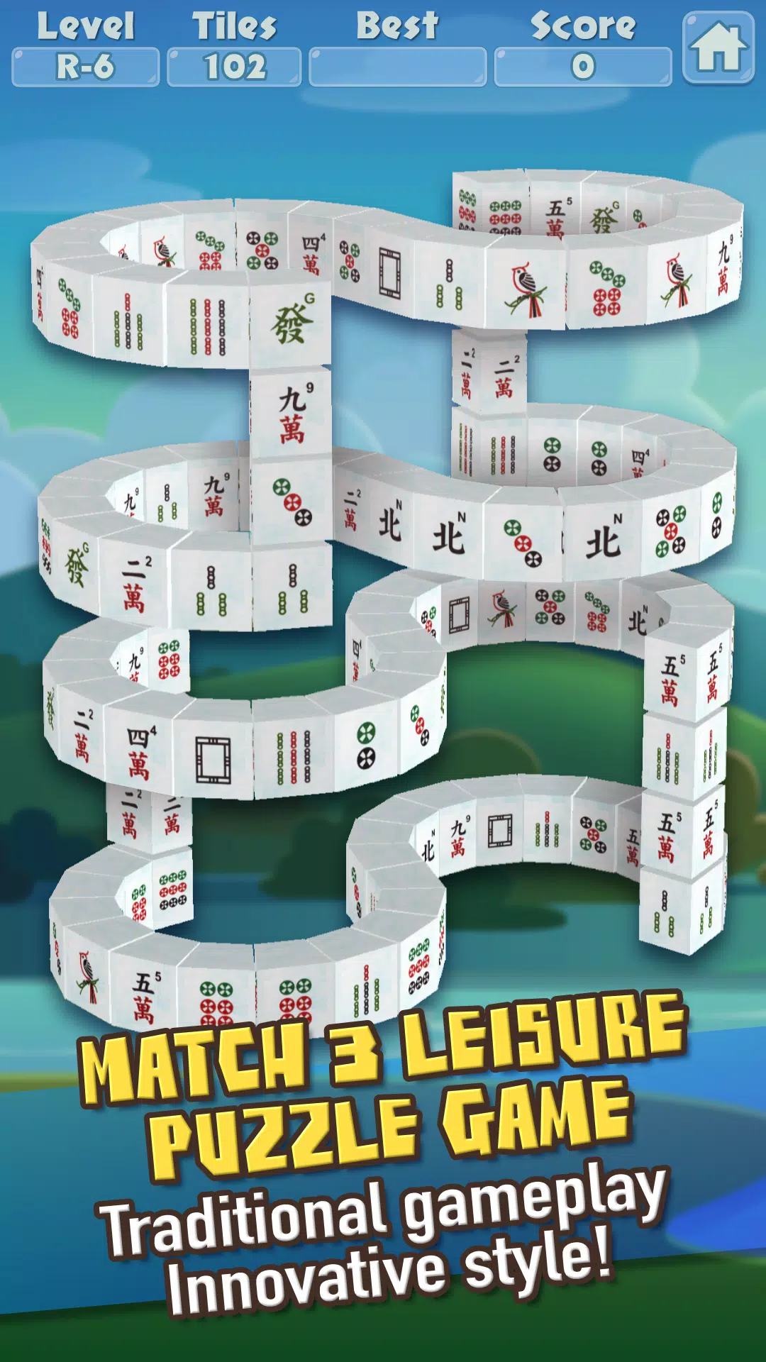Schermata 3D Mahjong Triple Tile Match 0