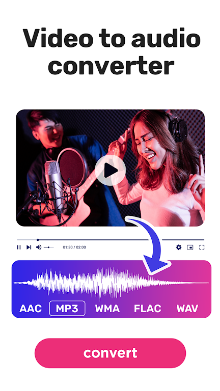 Video to audio, mp3 converter Screenshot 0