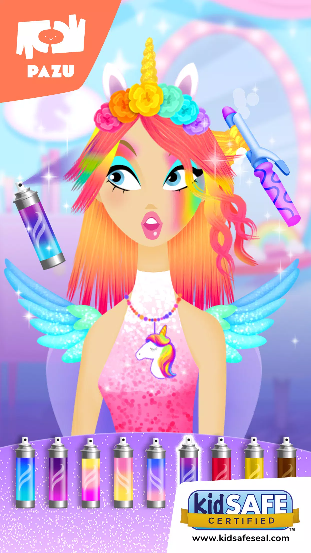 Girls Hair Salon Unicorn Schermafbeelding 0