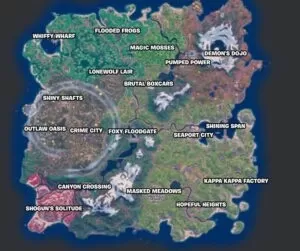 Fortniteモバイルマップガイド：場所、NPC、スポーン