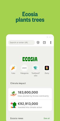 Ecosia: Busca, planta árboles. Captura de pantalla 1