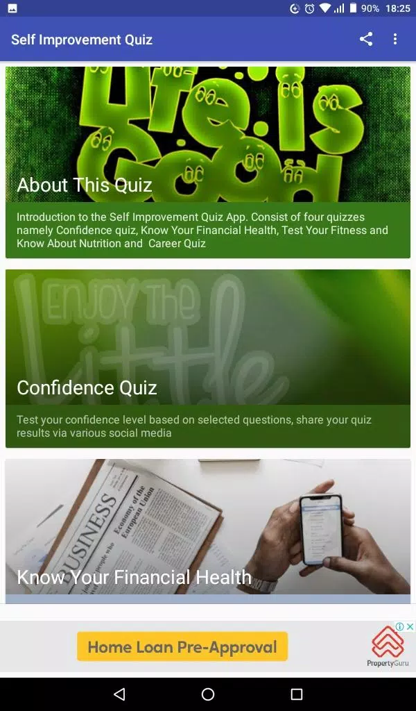 Self Improvement Quiz Zrzut ekranu 0