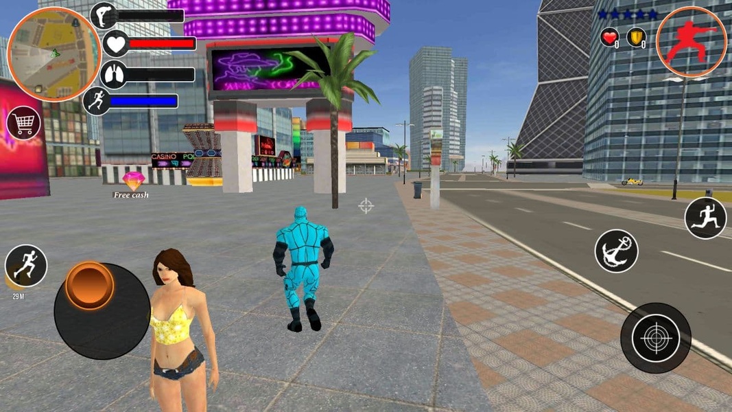 Miami Rope Hero Spider Game Screenshot 0