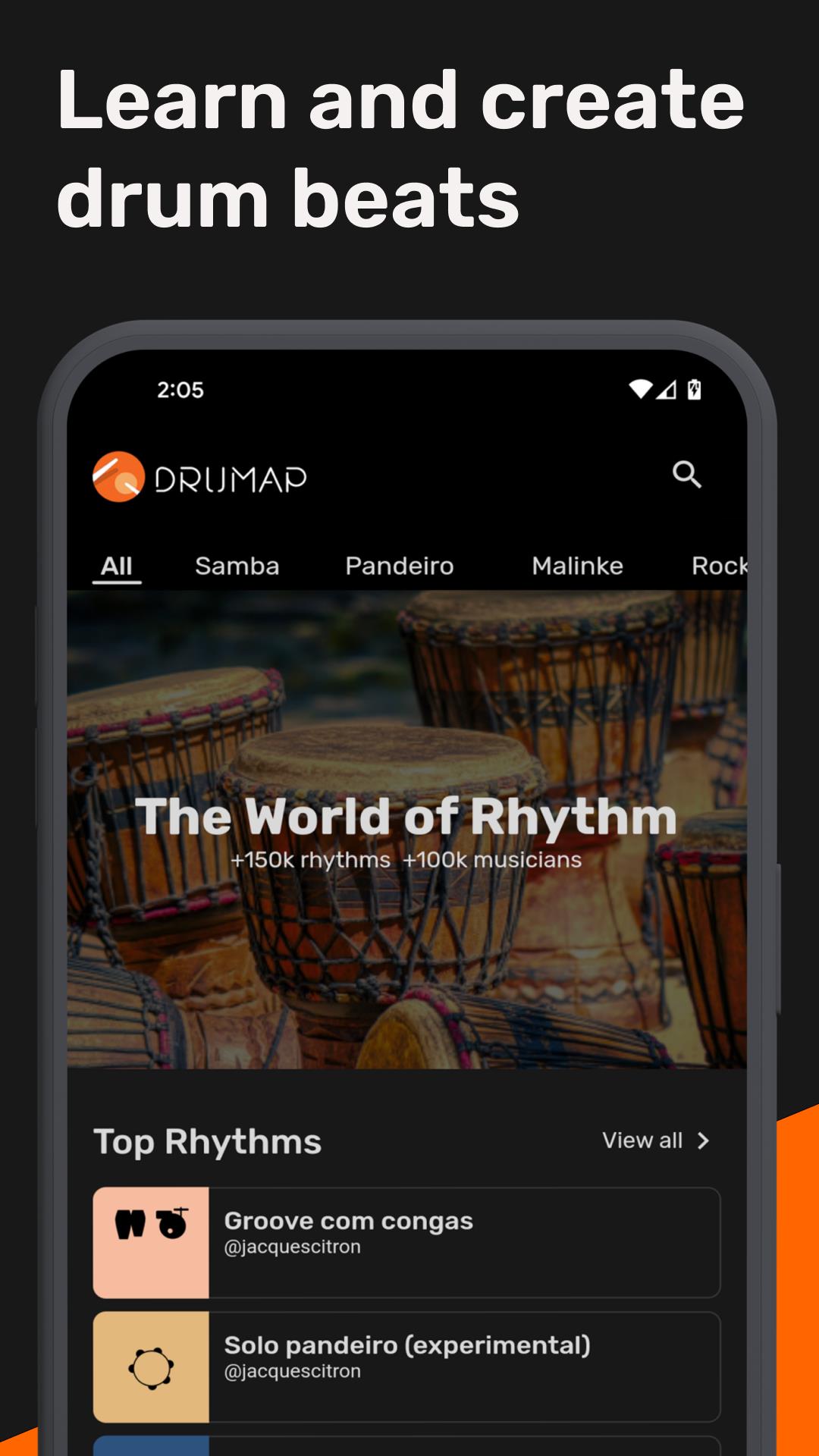 Drumap. The World of Rhythm ဖန်သားပြင်ဓာတ်ပုံ 0