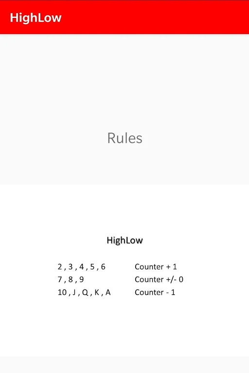 HighLow - BlackJack應用截圖第1張