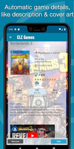 Schermata CLZ Games: video game database 1