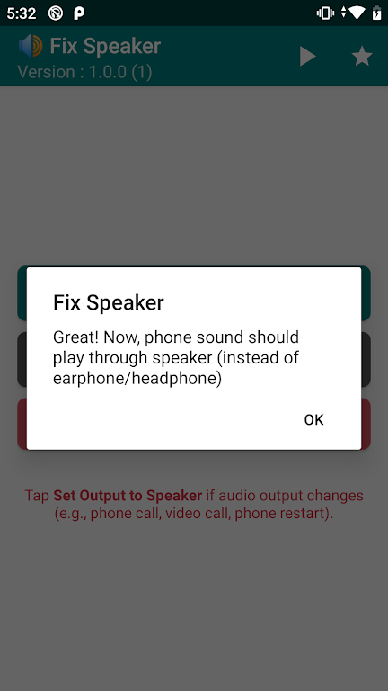 Fix Speaker - Disable Earphone Ekran Görüntüsü 1