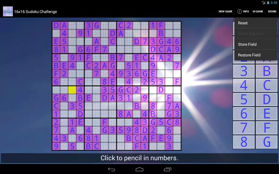 16x16 Sudoku Challenge HD Capture d'écran 3