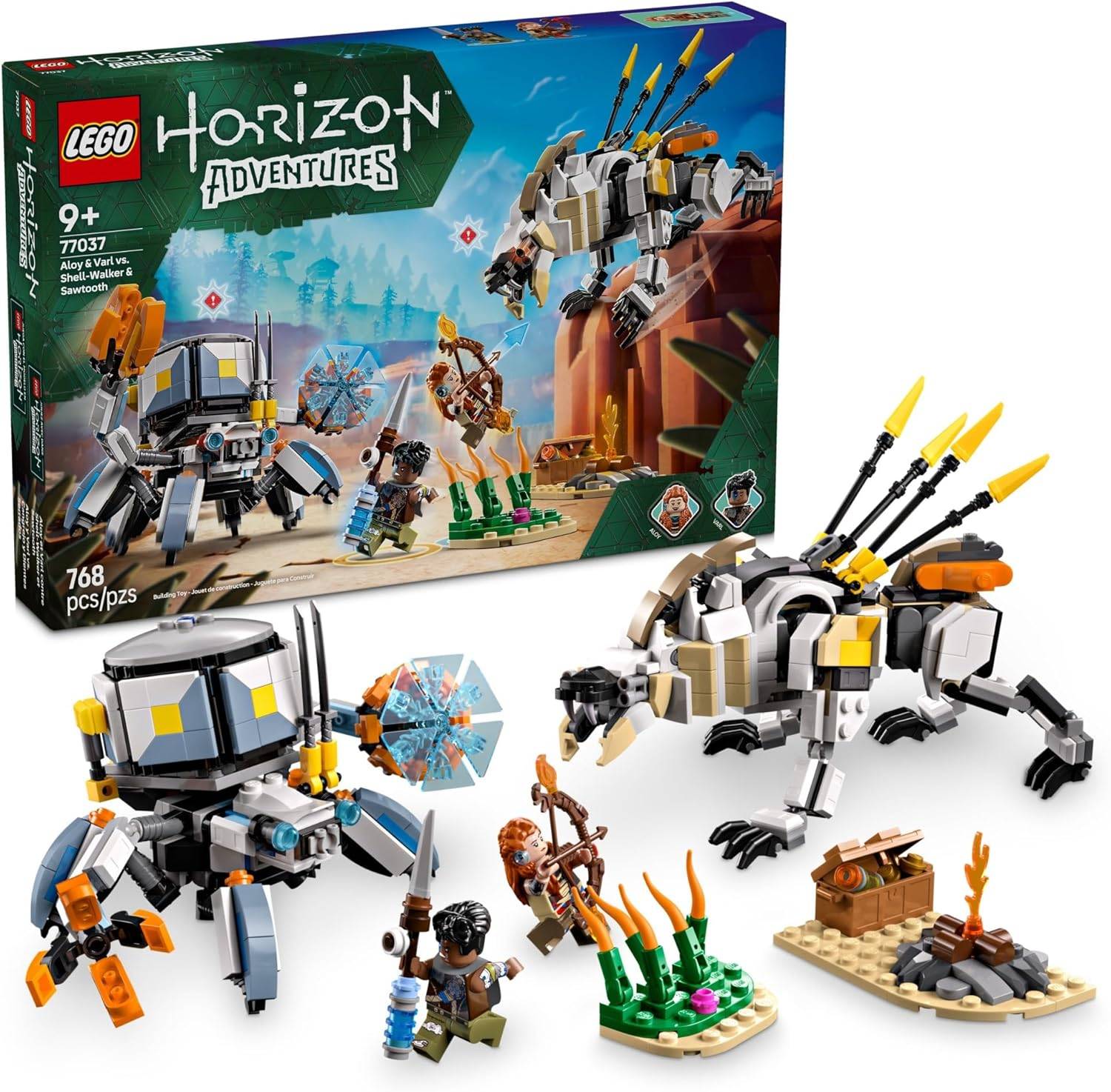 Lego Horizo​​n Adventures Aloy＆Varl與Shell-Walker＆Sawtooth