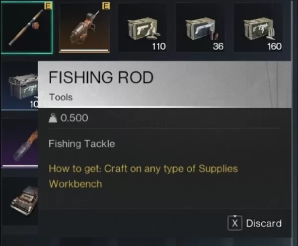 Once Human fishing guide showing crafting interface
