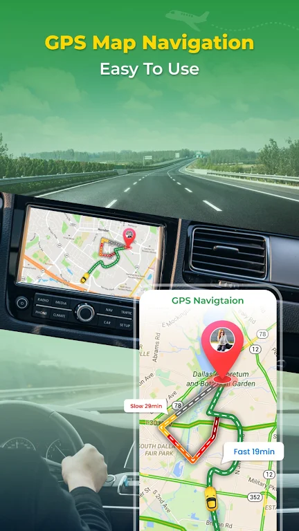 GPS Earth Map Voice Navigation Capture d'écran 1