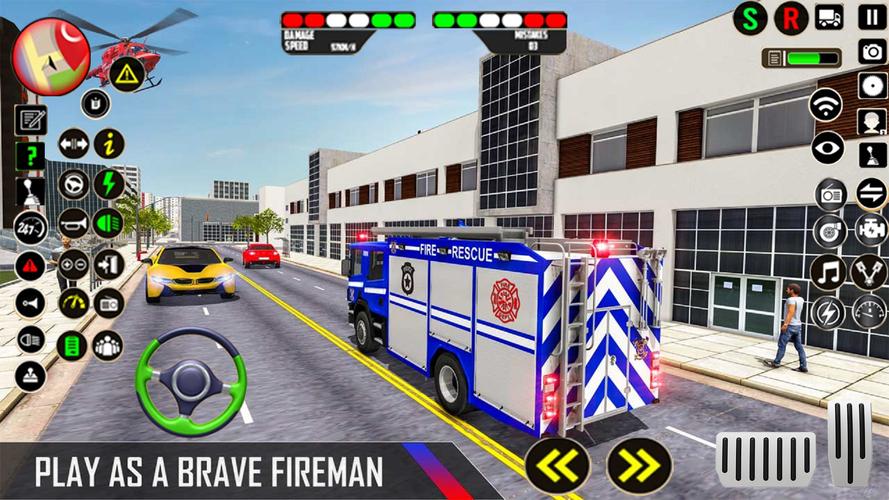 Police Ambulance Fire Truck Captura de tela 3