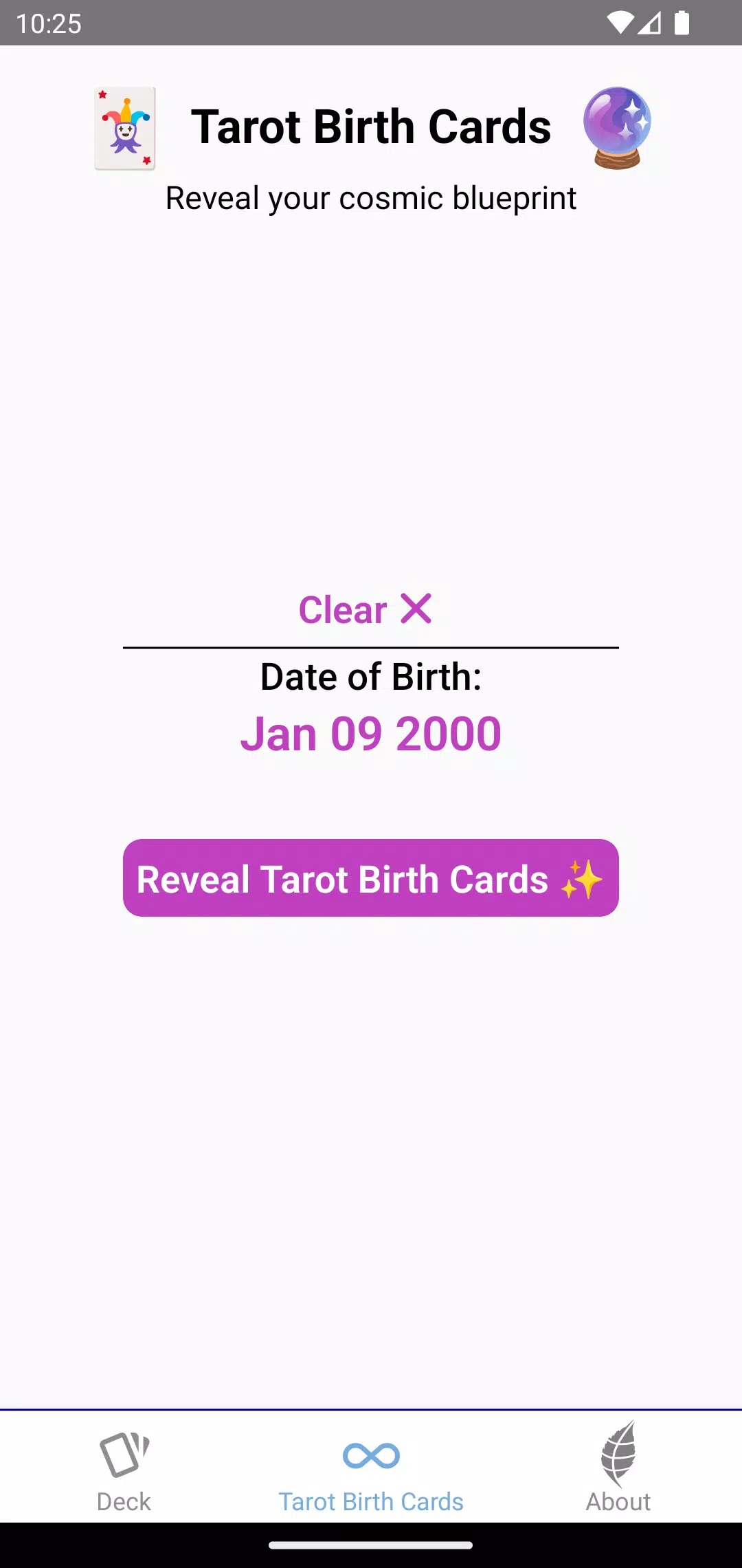 Tarot Birth Cards應用截圖第1張